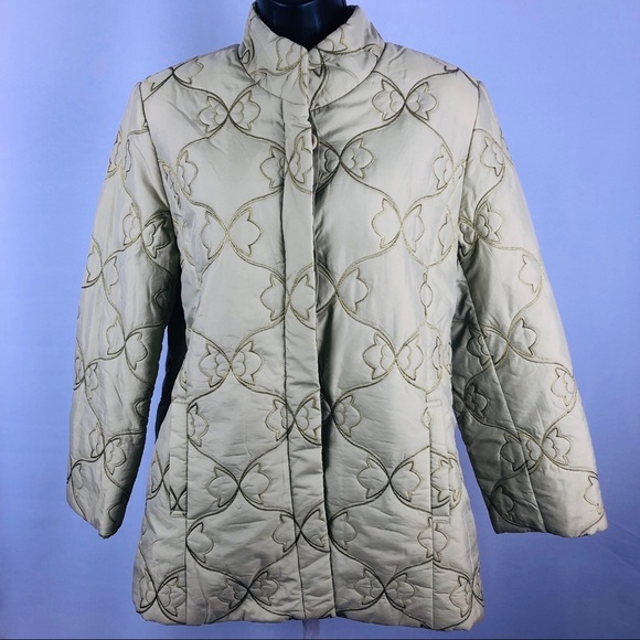 Jackets & Coats Quilted Medium Length Olive Green Quilted Jacket